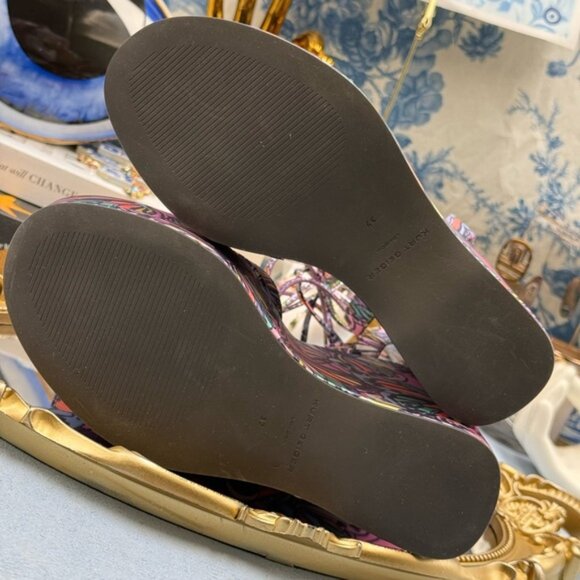 🆕 KURT GEIGER LONDON 🧿 NWOB Butterfly Wedge Heel with Ties, Sz 37 US 7 - Picture 15 of 15